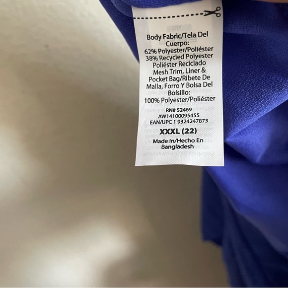 Athletic Works Women's Blue running shorts size XXXL  lined pockets workout gym - Picture 9 of 11